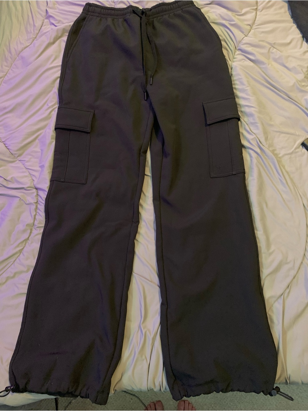 PINK Victoria's Secret Black Cargo Sweatpants